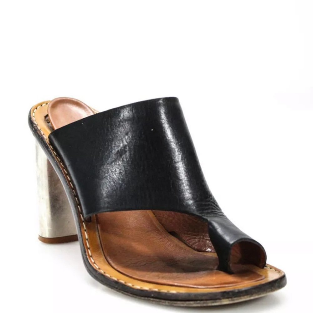 Celine Single Toe Slip On High Heel Mules